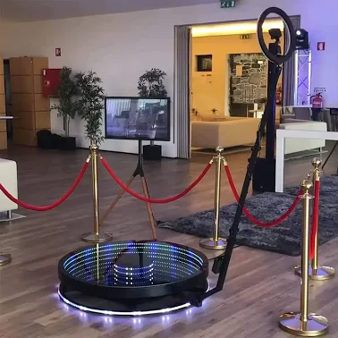 Location photobooth 360 plateforme lumineuse séminaire entreprise